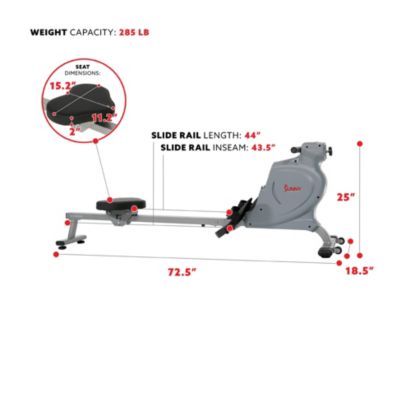 Silent Magnetic Rowing Machine with 16 Level Resistance