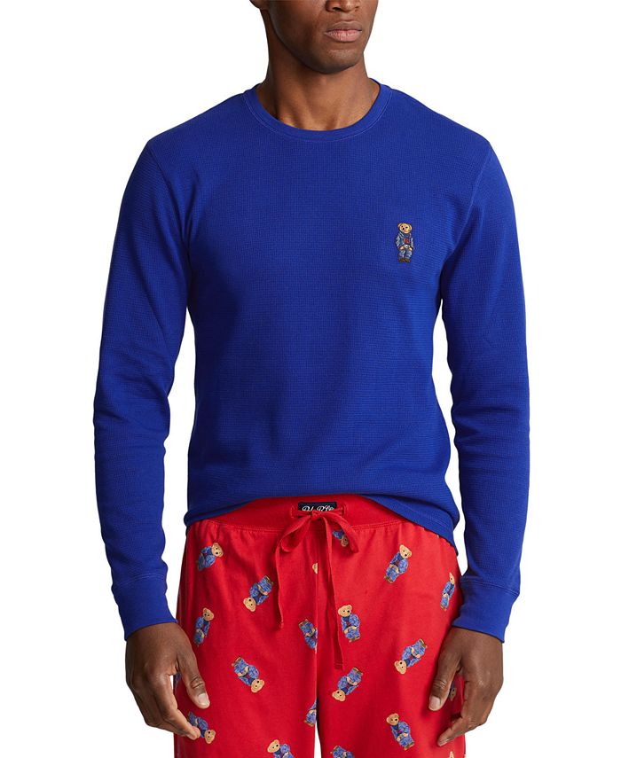 Polo Ralph Lauren Men's Waffle-Knit Polo Bear Long Sleeve Thermal & Reviews  - Pajamas & Robes - Men - Macy's