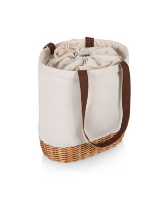 Pico Willow and Canvas Lunch Basket Bag