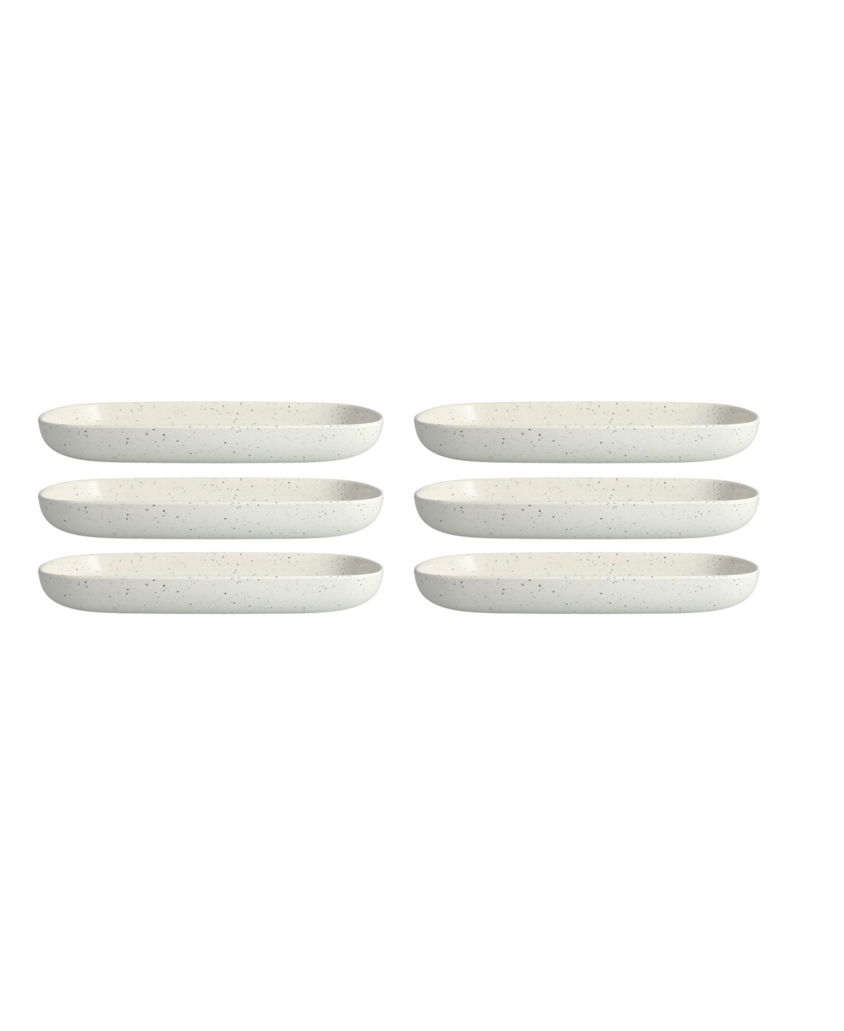 Fortessa Melamine Camp Coupe Platter, Set Of 6 In White