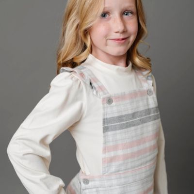 Little Girls Organic Cotton Sleeveless Ruffle Strap Skirtall