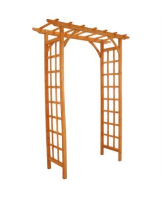 Durable Wooden Arbor For Gardening, Walkways, and Wedding Decor with Weatherproof Finish - 78"