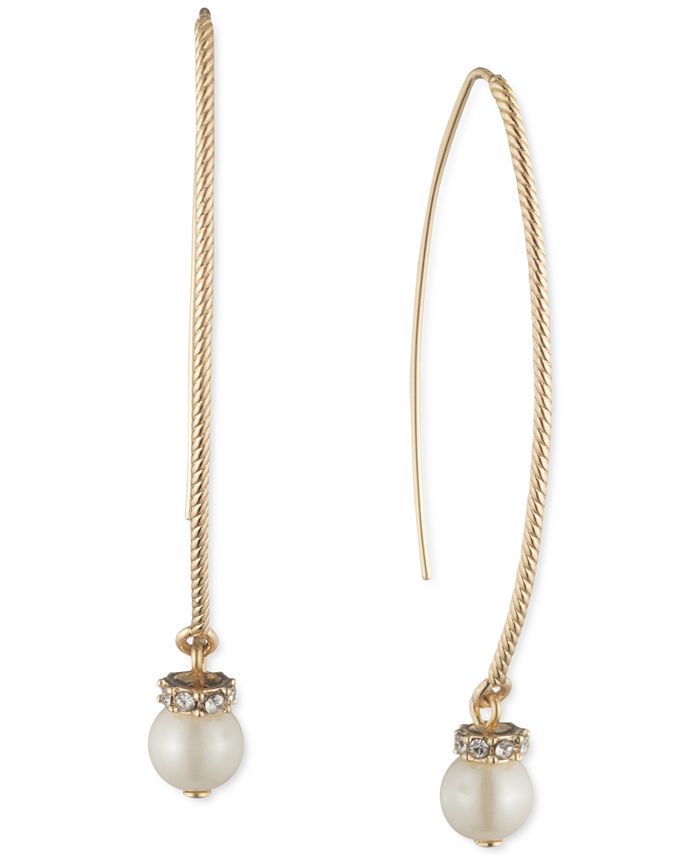 Lauren Ralph Lauren Gold Tone Pav Imitation Pearl Twisted Rope