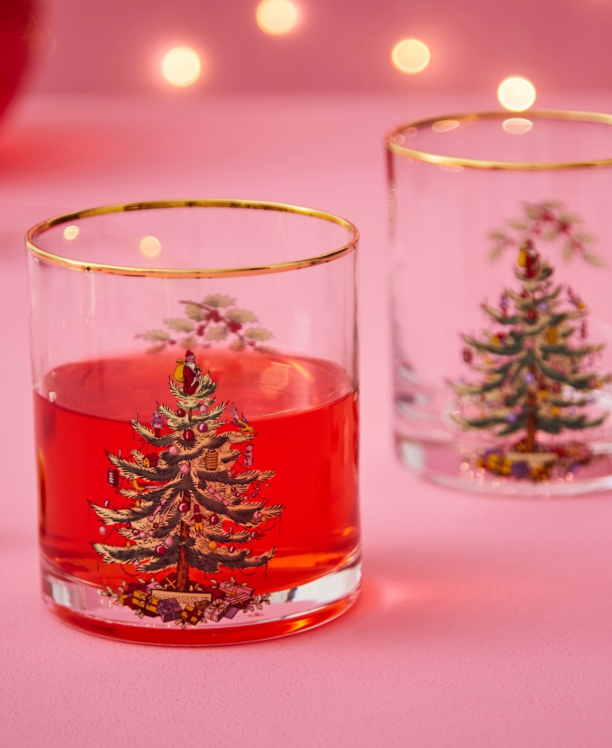 Spode Christmas Tree Set Of 4 Double Old Fashioneds In No Color
