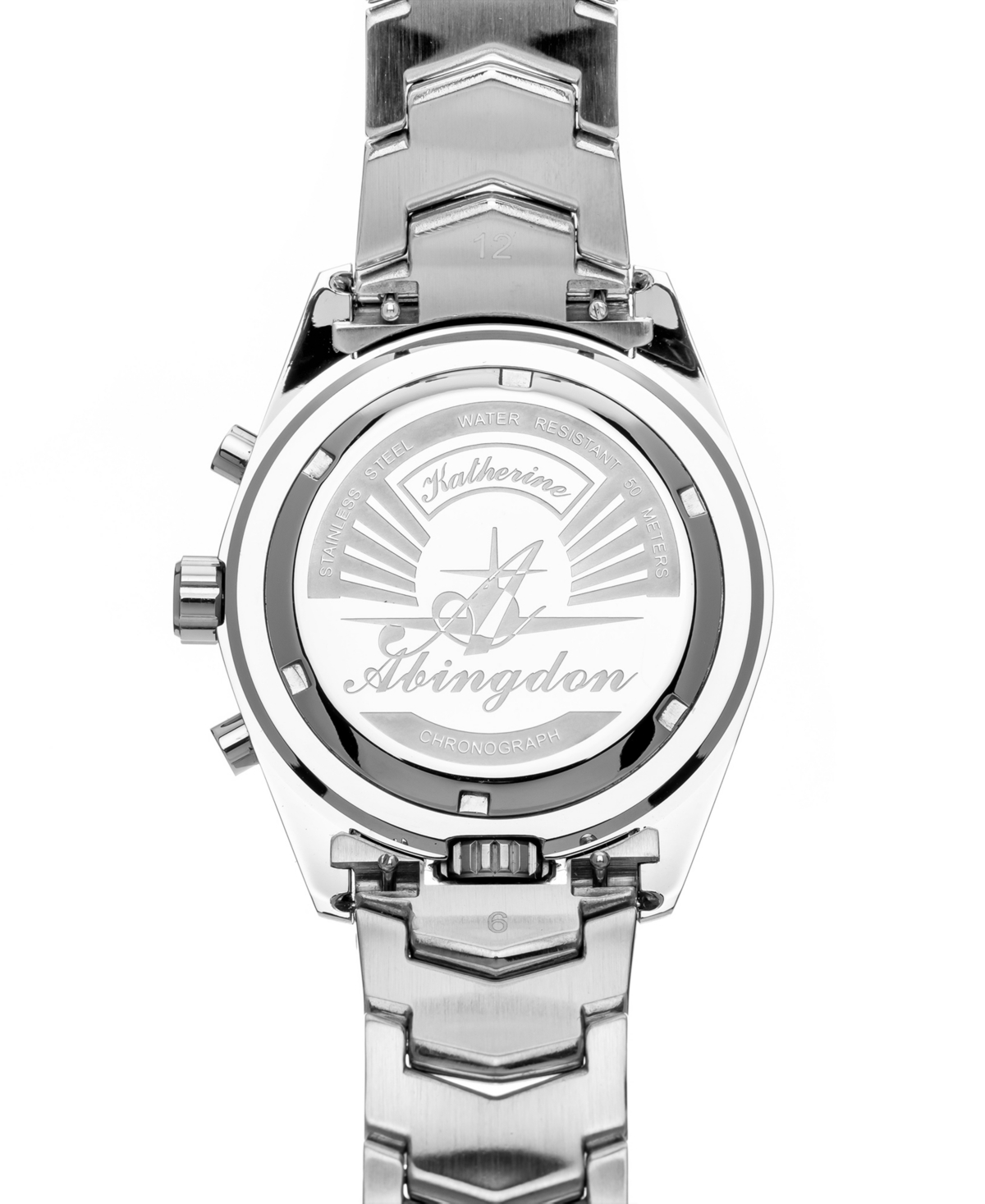 Shop Abingdon Co. Women's Katherine Chronograph Multifunctional Stainless Steel Bracelet Watch 40mm In Purple