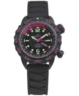 Women's Automatic Nadia Black Silicone Strap Watch 35mm