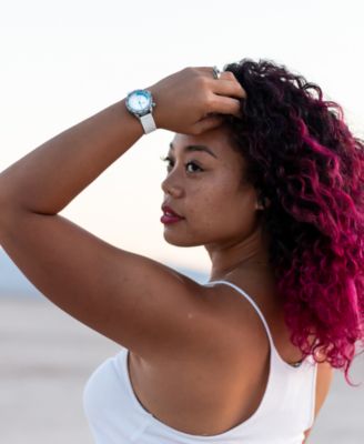 Women's Automatic Nadia White Silicone Strap Watch 35mm