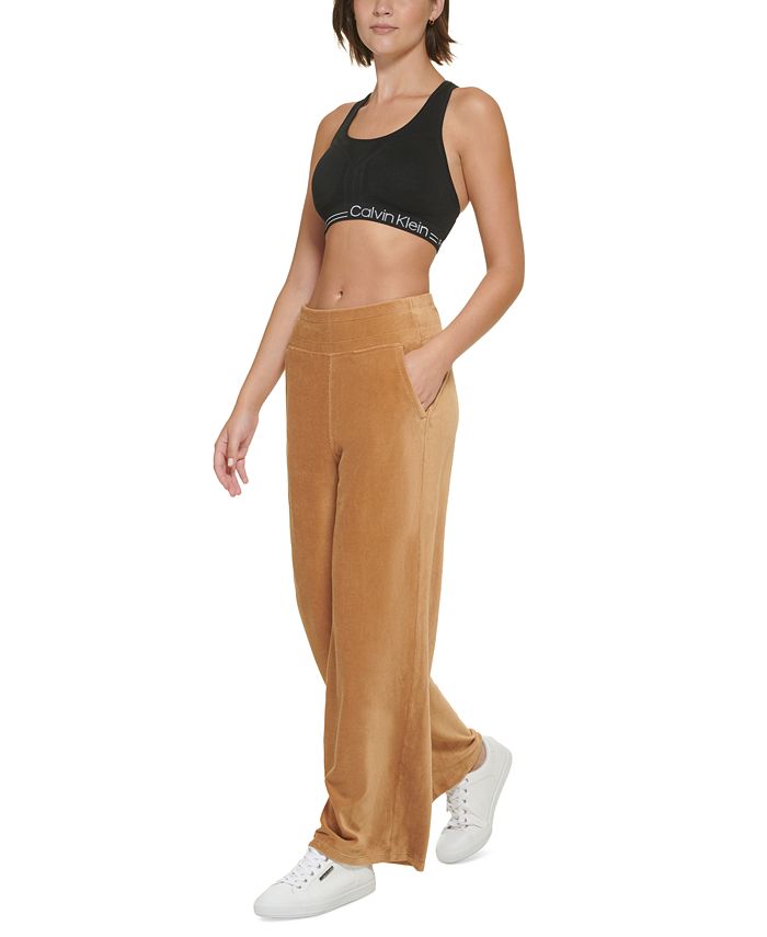 Calvin Klein Women's Wide-Leg Velour Pants & Reviews - Activewear - Women -  Macy's