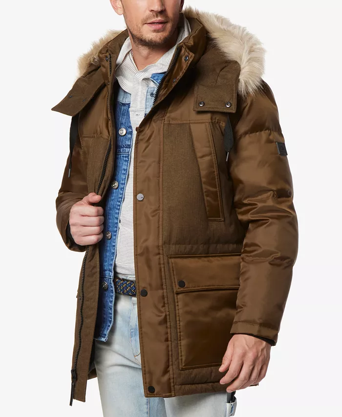 Men's Tripp Oxford Poly & Faux Wool Combo Down Parka - thumbnail 3