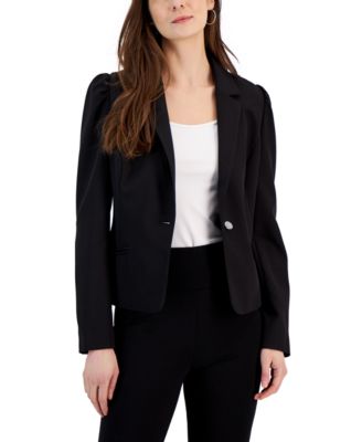 I.N.C. International Concepts - Women's Puff-Shoulder One-Button Blazer
