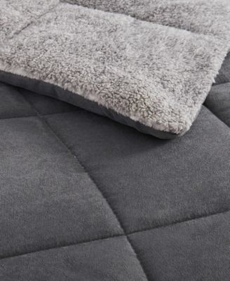 Sherwood Reversible Micro-suede Sherpa Comforter Set, King