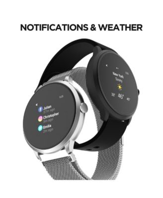 iTouch Sport 3 Unisex Touchscreen Smartwatch: Black Case with Black Strap 45mm