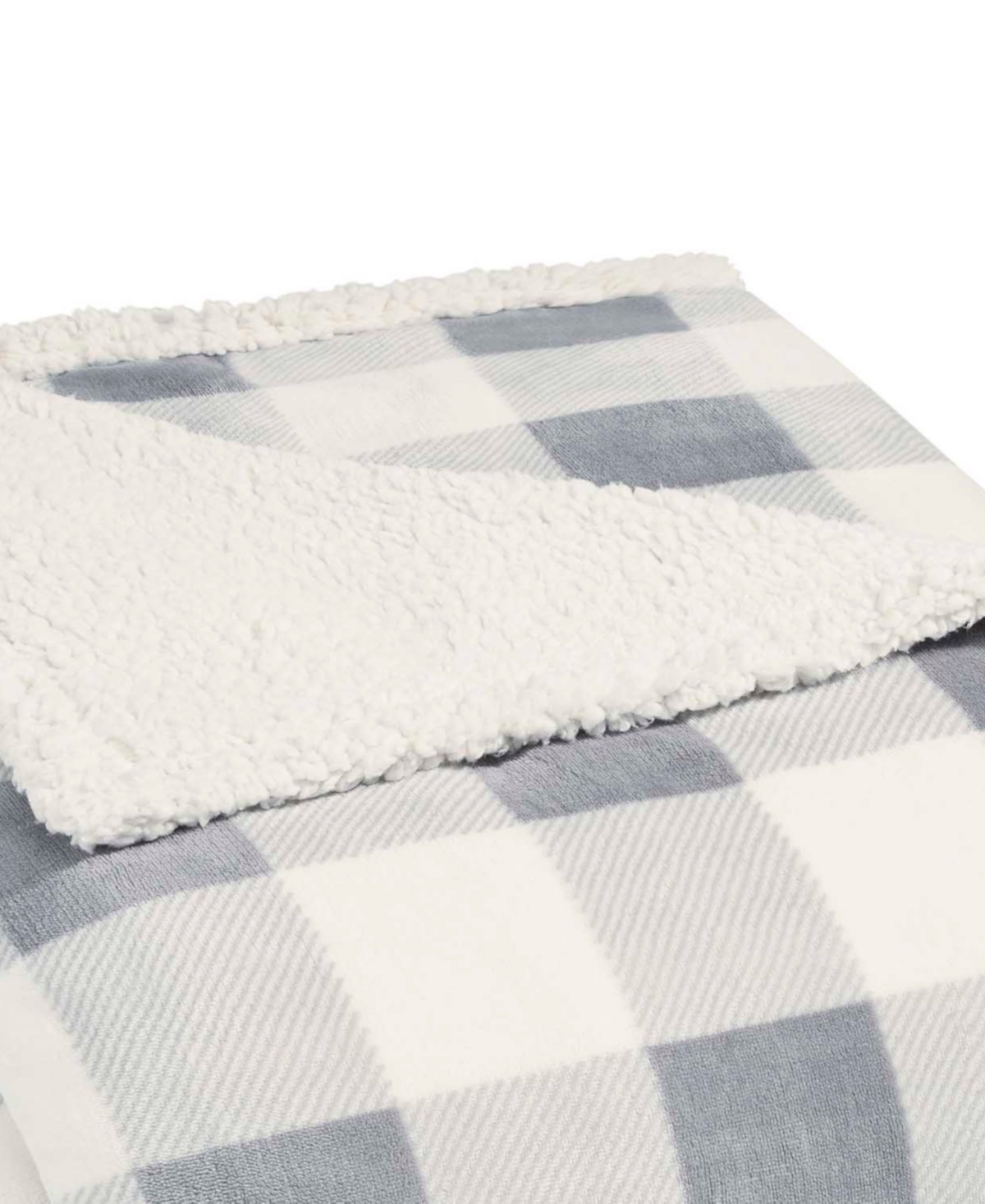 Eddie Bauer Mountain Plaid Ultra Soft Plush Fleece Reversible Blanket