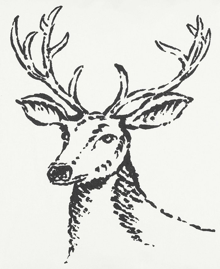 Eddie Bauer Winter Morning Stag Cotton Square Decorative Pillow, 20" X 20" Macy's