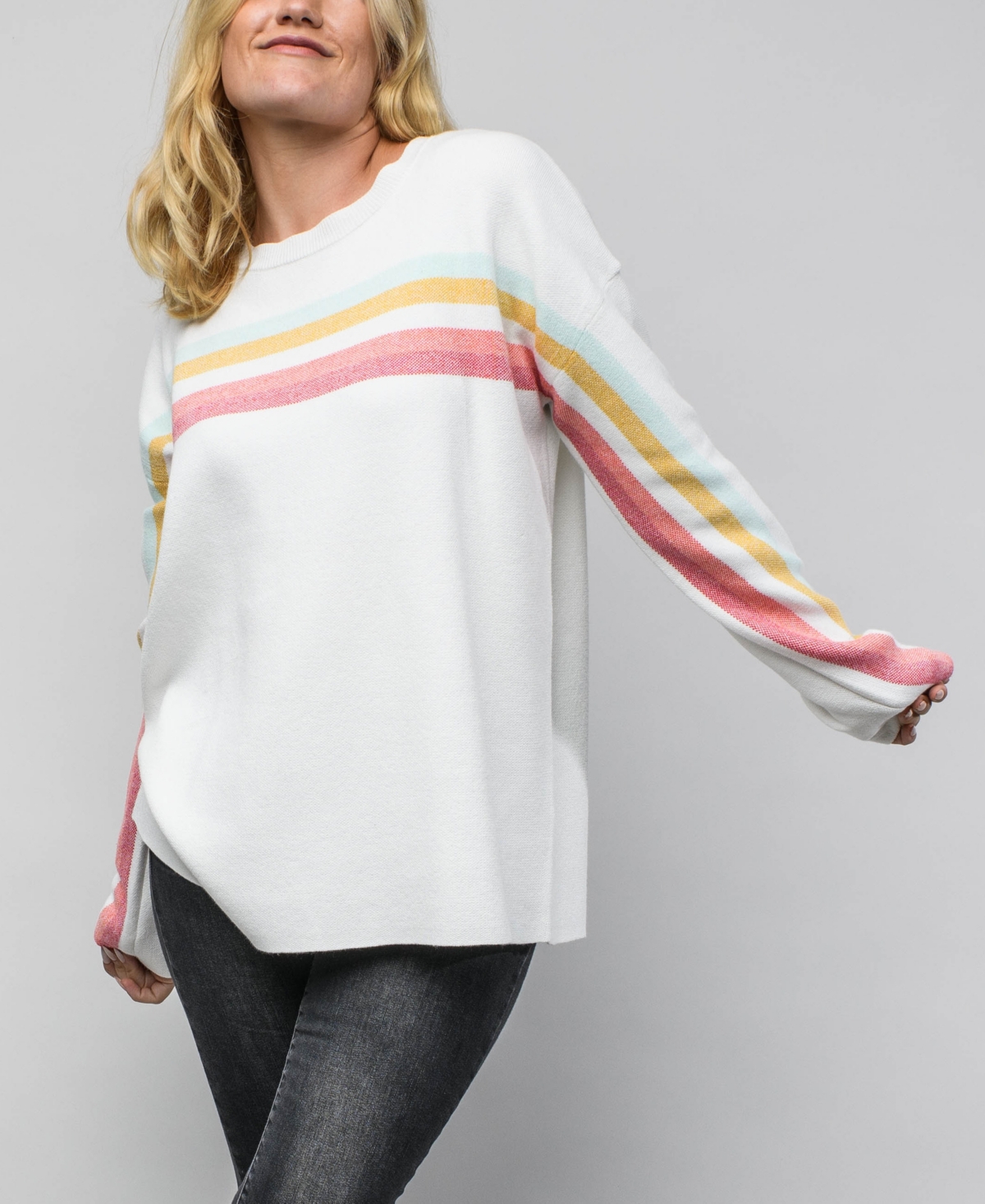 Fever Women's Reneu Earth 5 Clear Stripe Sweater