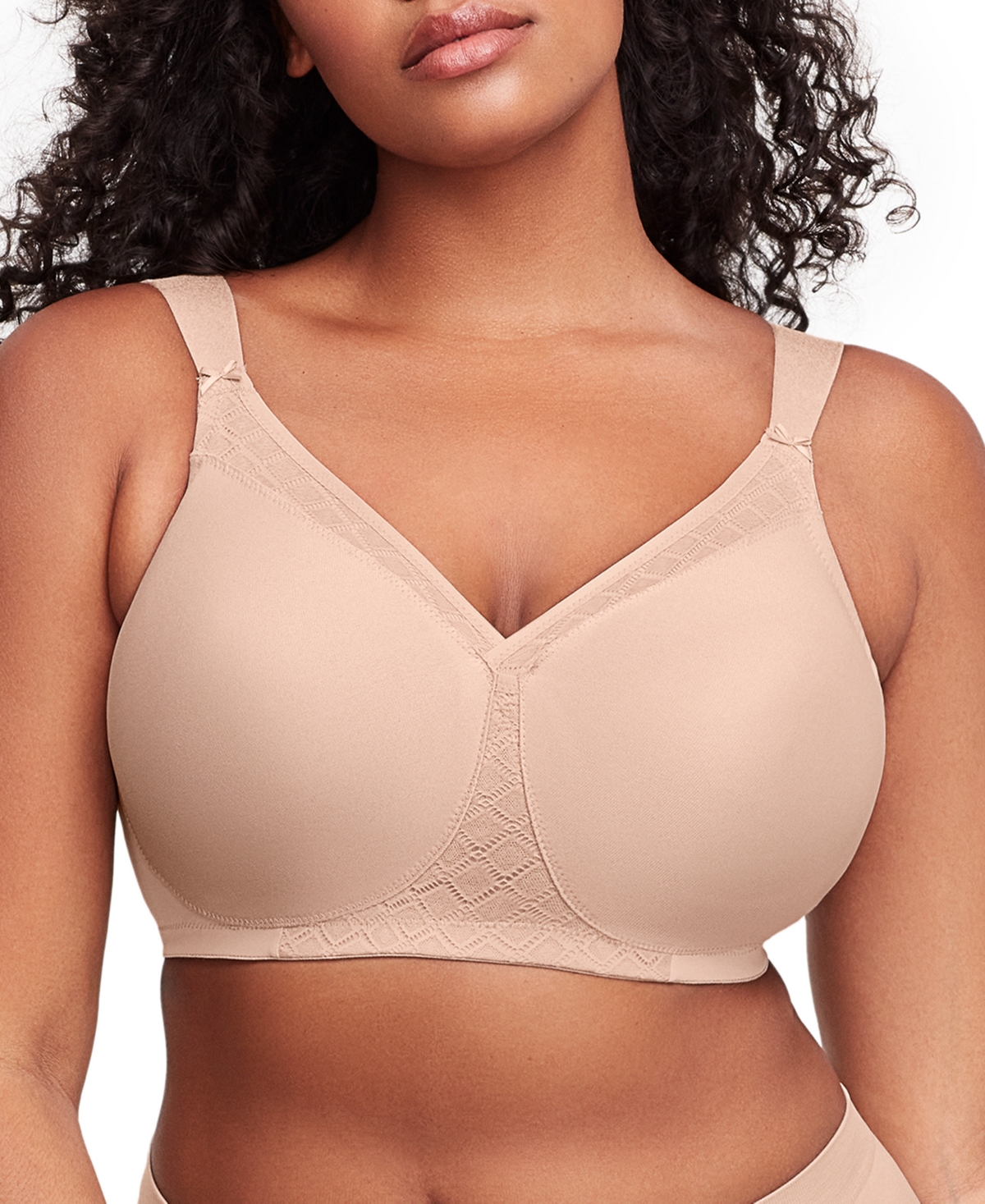 Glamorise Magiclift Seamless Wire-free Bra In Cafe