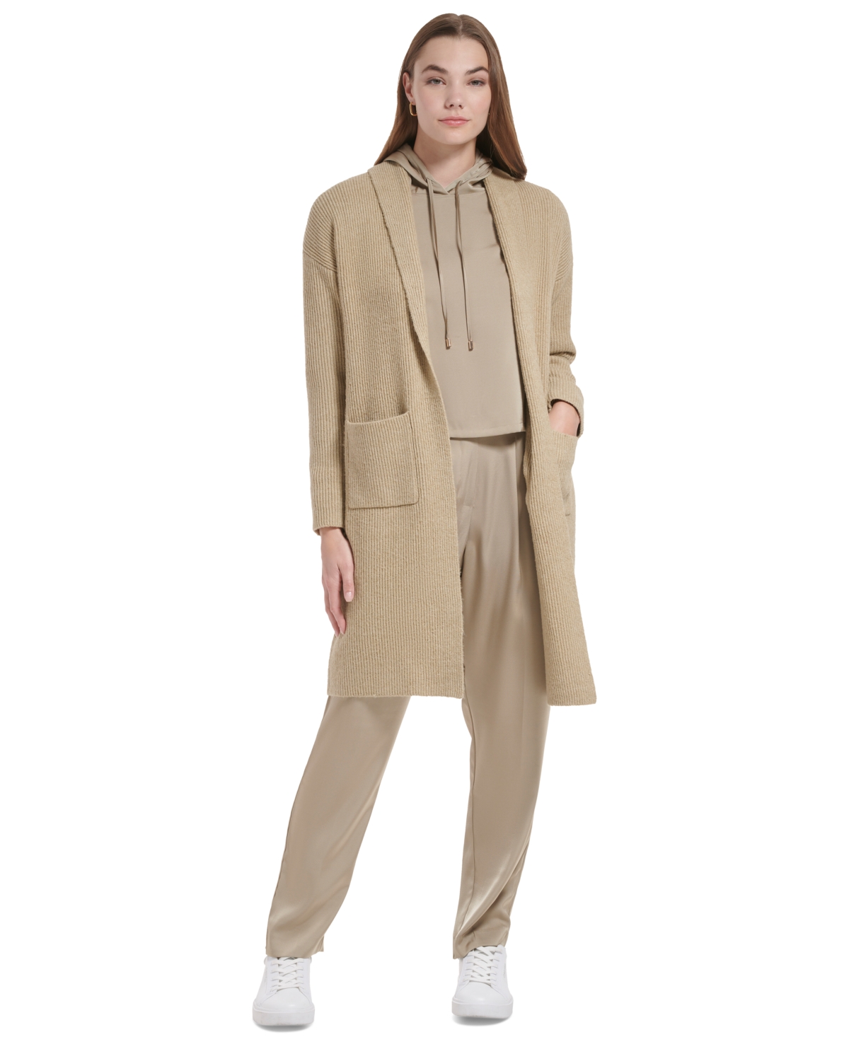 Calvin Klein Women's Open Front Long Cardigan