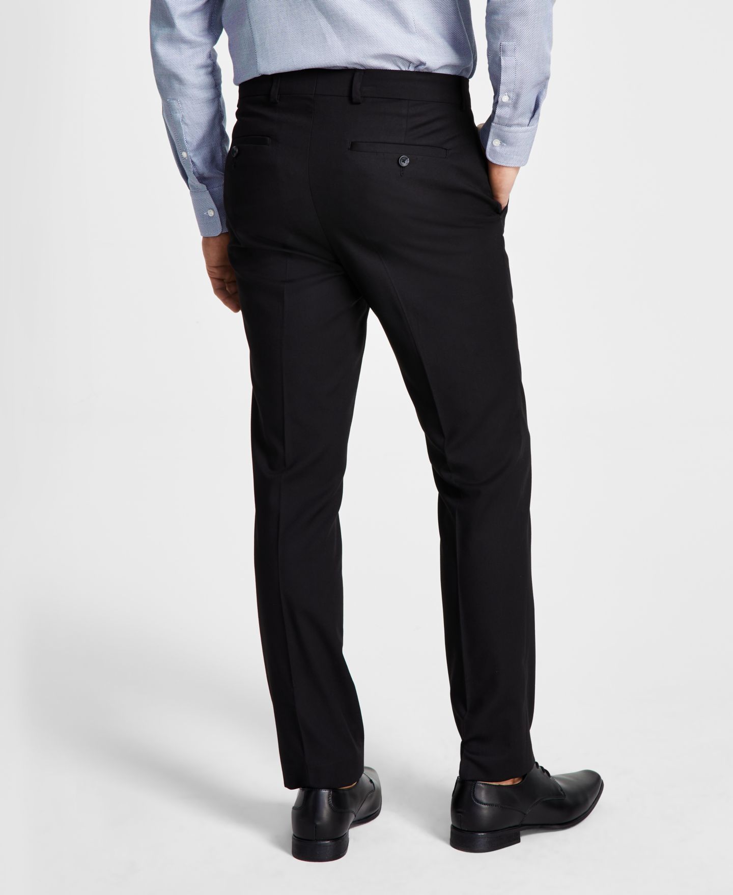 Мужские брюки Kenneth Cole Reaction Techni-Cole Suit Separates Slim-Fit, цвет: Чёрный — фото 3
