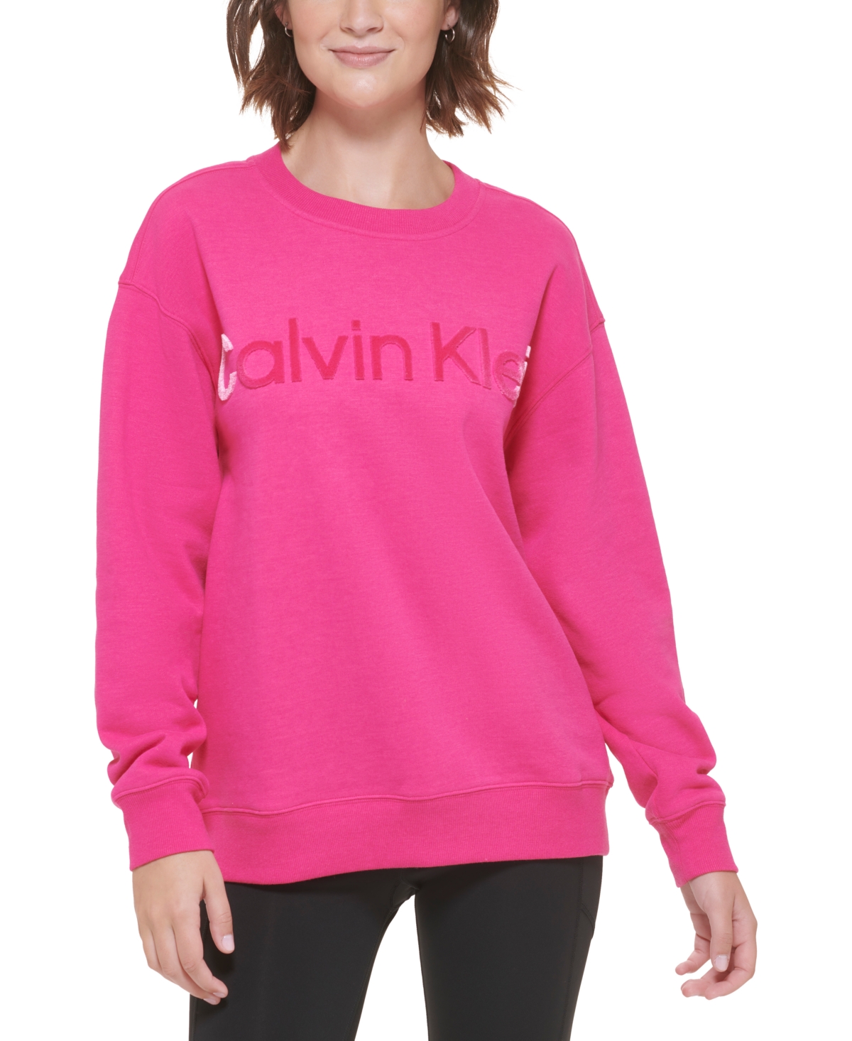 Calvin Klein Performance Women's Embroidered Logo Pullover Sweatshirt