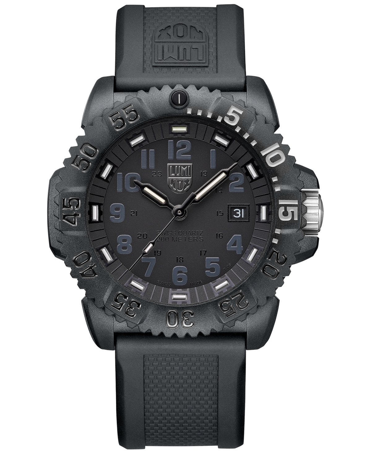 Luminox Men's Swiss Navy Seal Colormark Foundation Exclusive Black Rubber Strap Watch 44mm In No Color