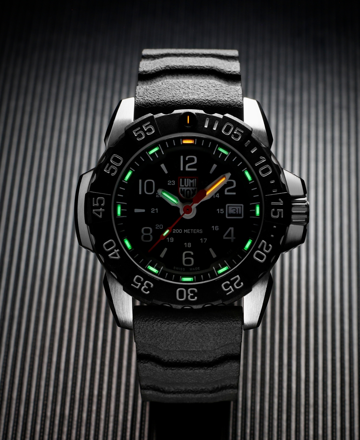 Shop Luminox Men's Swiss Navy Seal Rsc Black Rubber Strap Watch 45mm In No Color