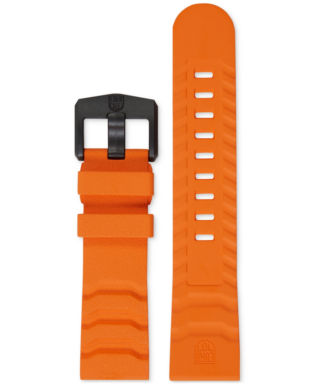 Shop Luminox Men's Swiss Navy Seal Magnifying Glass Dive Orange Rubber Strap Watch 45mm In No Color