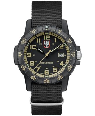 Luminox Men's Swiss Leatherback Sea Turtle Giant Dive Black NATO Strap ...