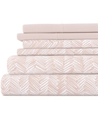 Kaycie Gray Herringbone Easy Care Sheet Sets Bedding