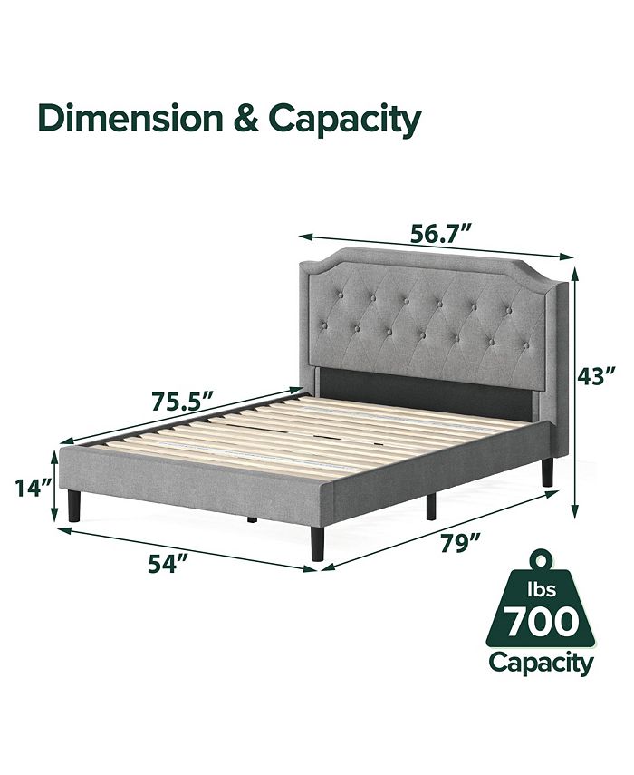 Zinus Kellen Platform Bed Frame / Strong Wood Slat Support, Full - Macy's