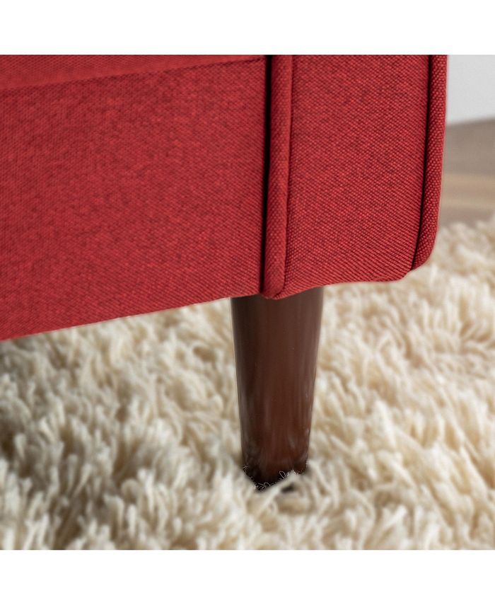 Zinus Mikhail MidCentury Upholstered Loveseat & Reviews Furniture