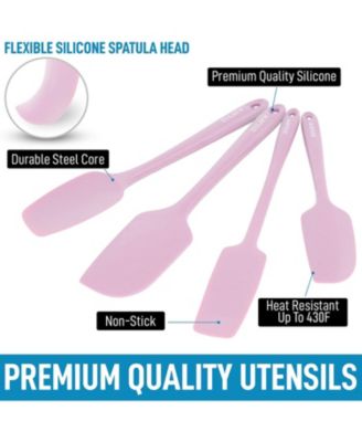 4pcs Silicone Spatula Set - Heat Resistant Silicone Tools for Cooking, Baking & Mixing