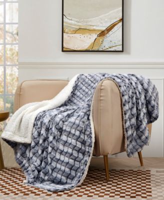 Reversible Micromink to Faux-Sherpa Tie-Dye Throw, 50" x 60", Exclusively at Macy’s 