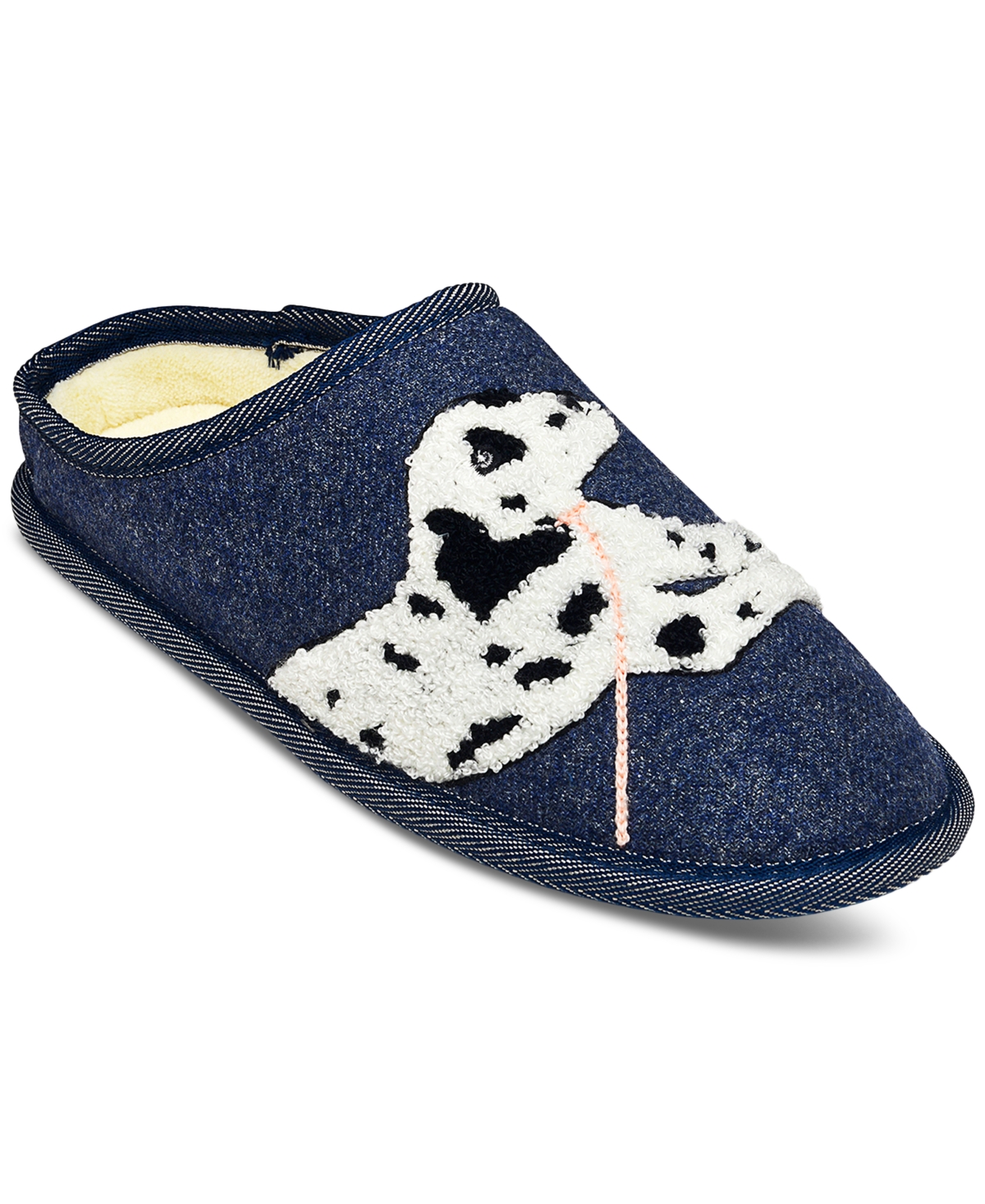 Women's Radley & Friends Embroidered Slippers - Dalmatian, Navy