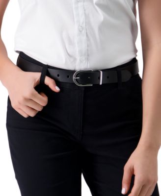 Women's Rounded Buckle Trouser Pant Dress Belt