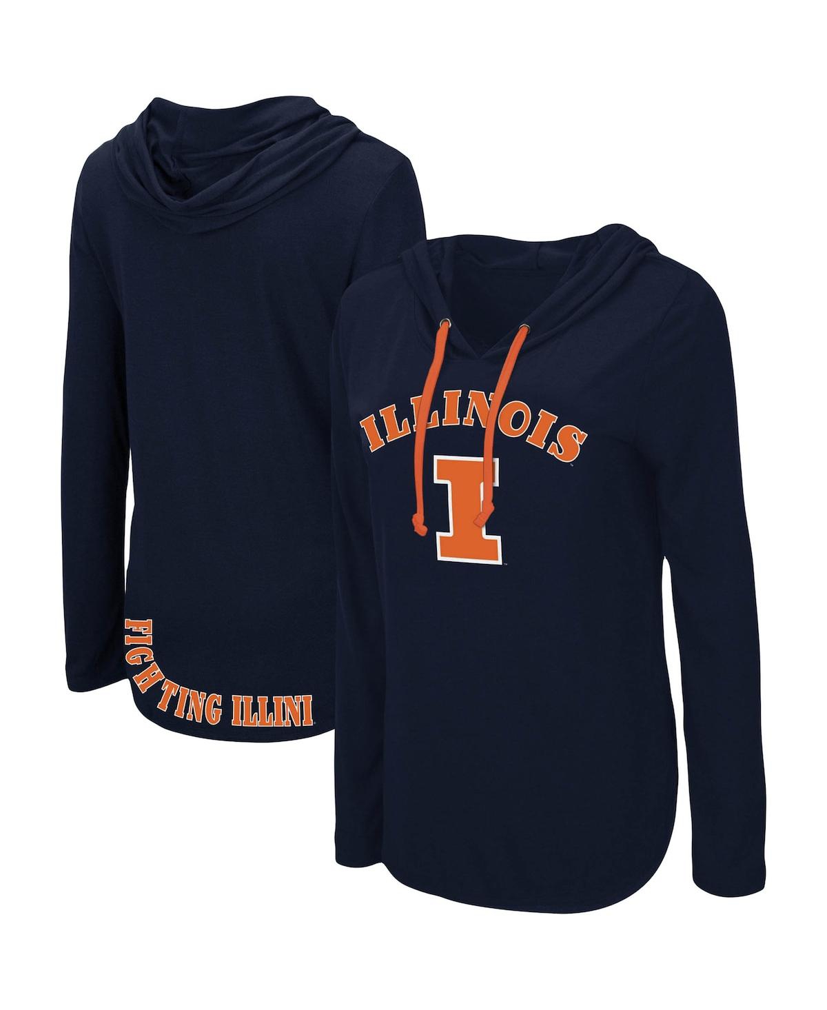 Colosseum Women's  Navy Illinois Fighting Illini My Lover Hoodie Long Sleeve T-shirt In Navy