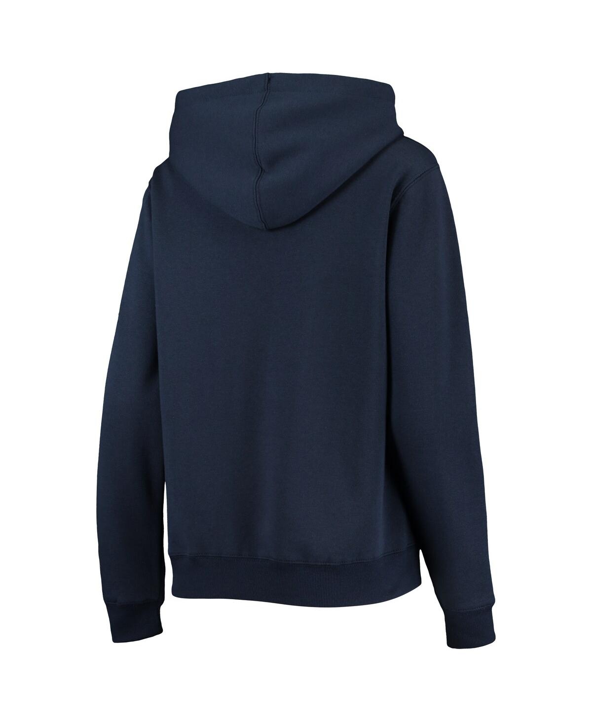 Colosseum Navy Michigan Wolverines Big Logo Team Pullover Hoodie In Navy