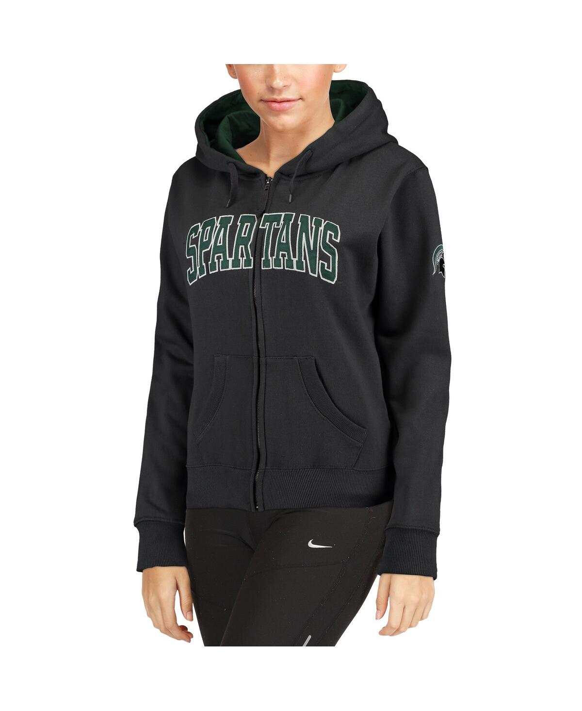 Colosseum Women's Charcoal Michigan State Spartans Arched Name Full-zip Hoodie In Charcoal