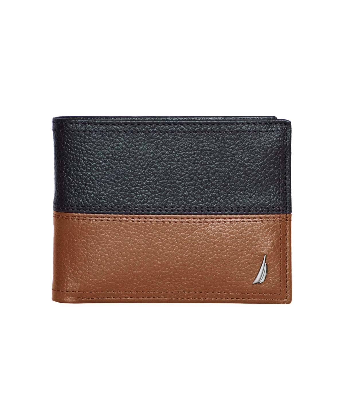 Men's Bifold Leather Wallet - Black, Gray