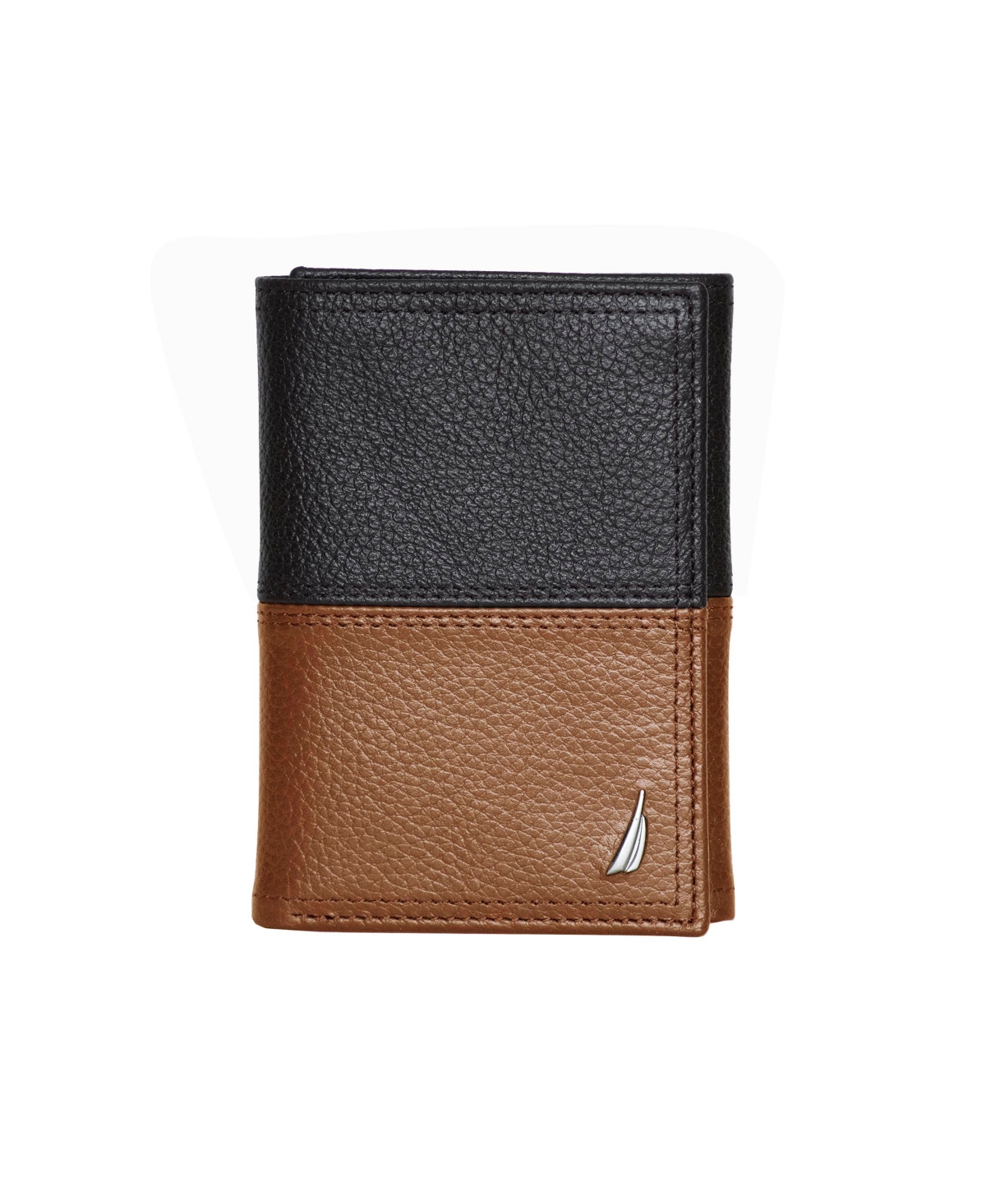 Nautica Men's Trifold Leather Wallet In Cognac