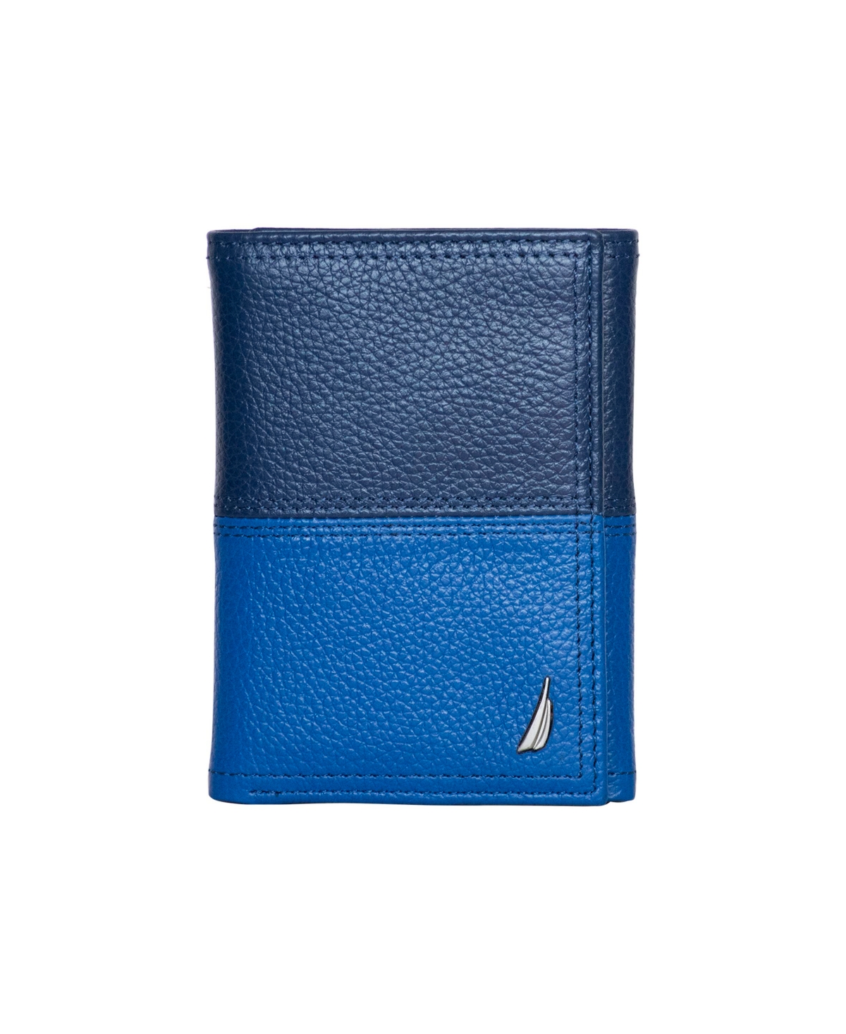 Nautica Men's Trifold Leather Wallet In Cobalt Blue