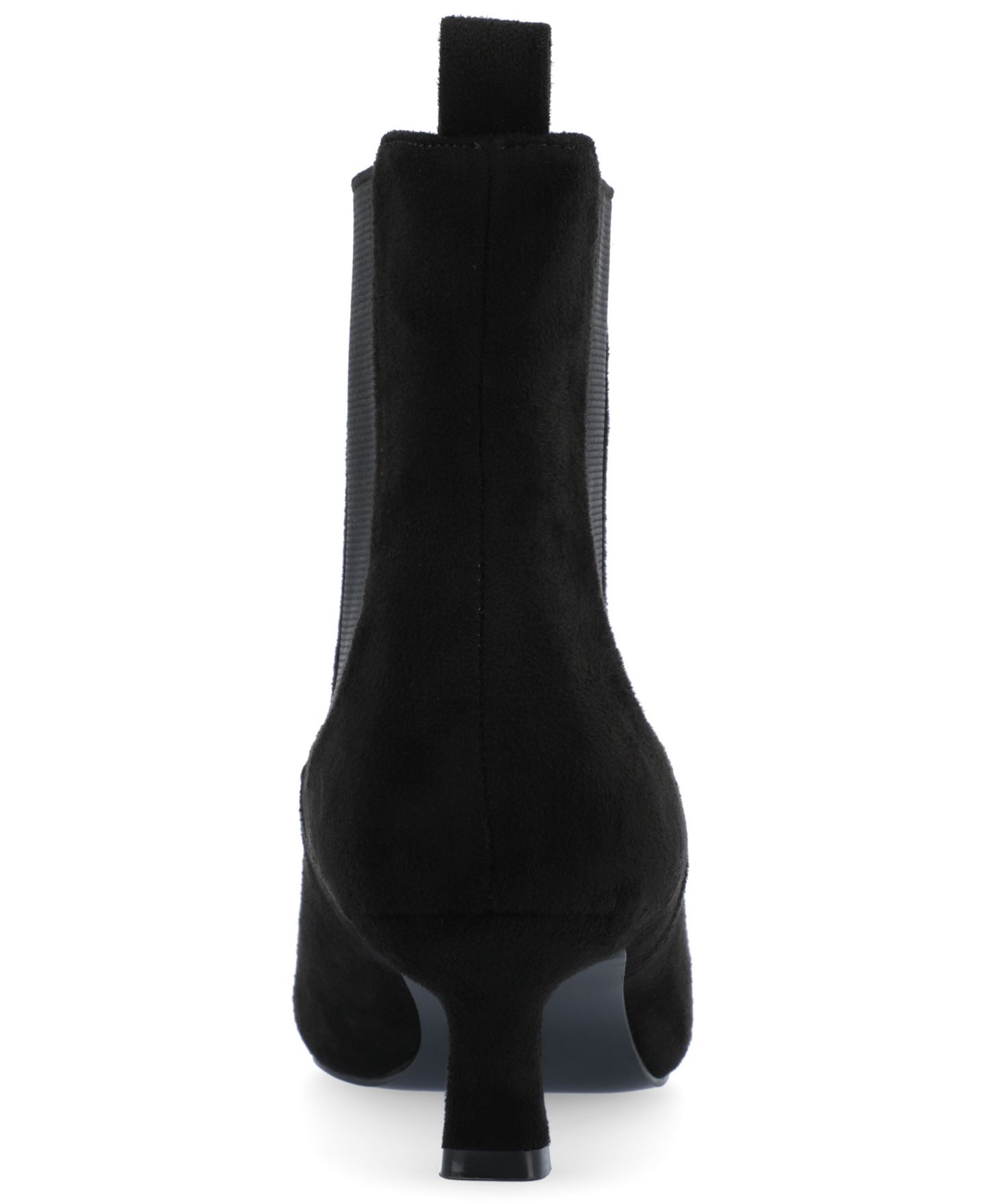 Женские ботинки Journee Collection Tenlee Pointed Toe Kitten Heel Dress Booties, цвет: Чёрный — фото 3