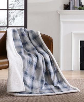 CLOSEOUT! Nordic Plaid Ultra Soft Plush Fleece Reversible Oversized Throw, 70" x 50"