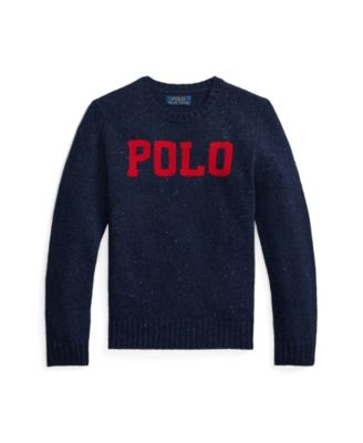 폴로 랄프로렌 보이즈 스웨터 Polo Ralph Lauren Big Boys Logo Sweater,New Navy Donegal