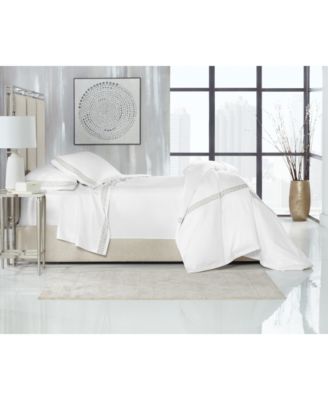 Chain Links Embroidered 100% Pima Cotton Pillowcase, King, Exclusively at Macy’s