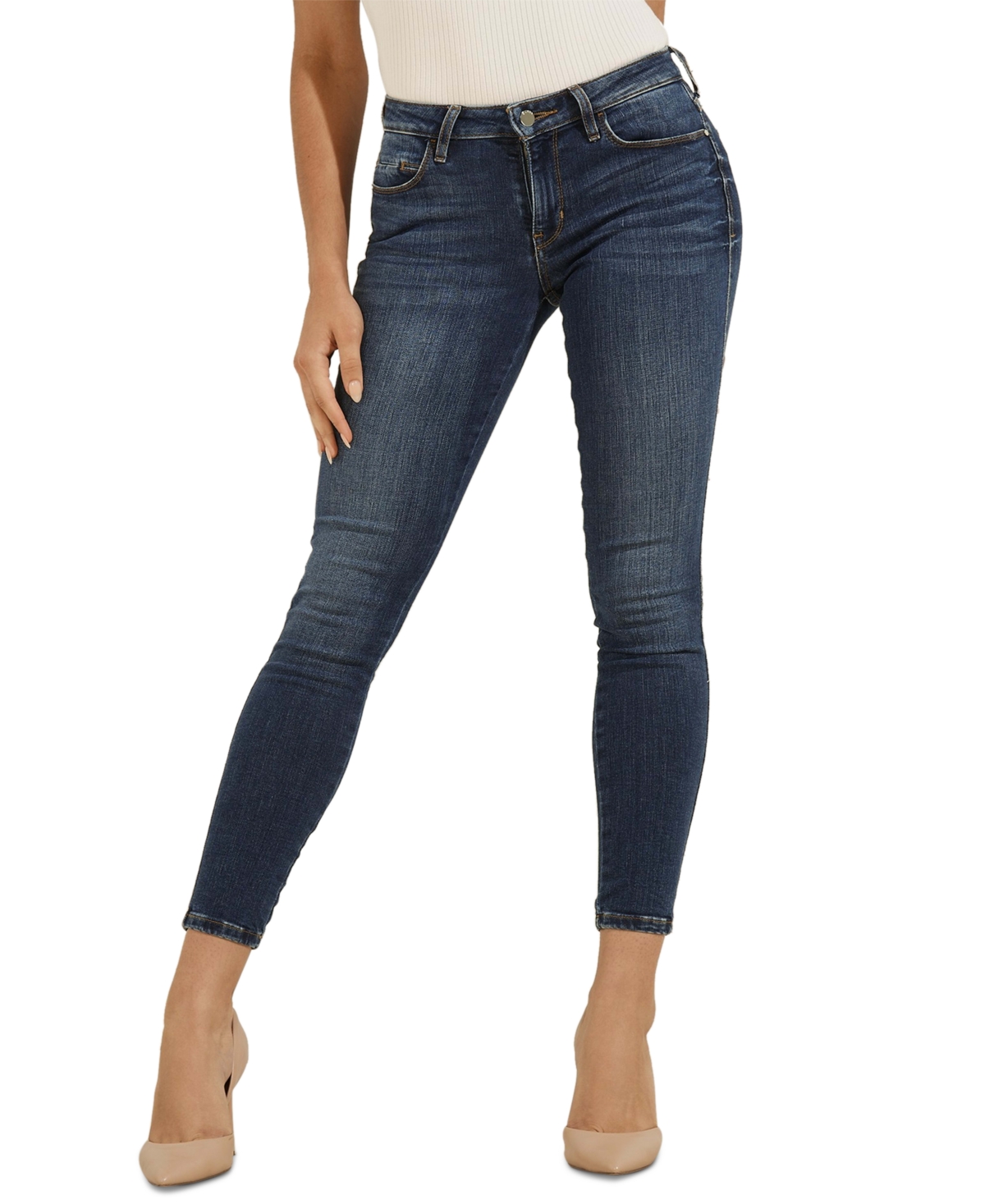  Guess Women's Mid-Rise Sexy Curve Skinny Jeans