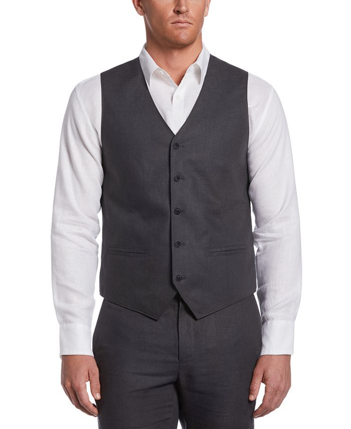 Cubavera Men's Delave Linen Sleeveless Button-Down Vest - Macy's