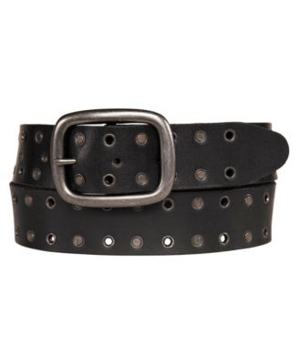 Lucky Brand Men s Grommet and Stud Leather Belt Macy s