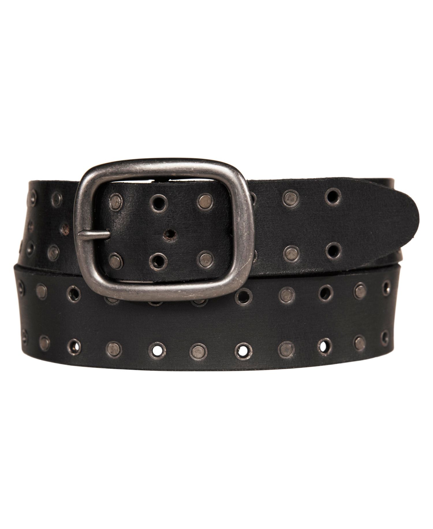 Men's Grommet and Stud Leather Belt