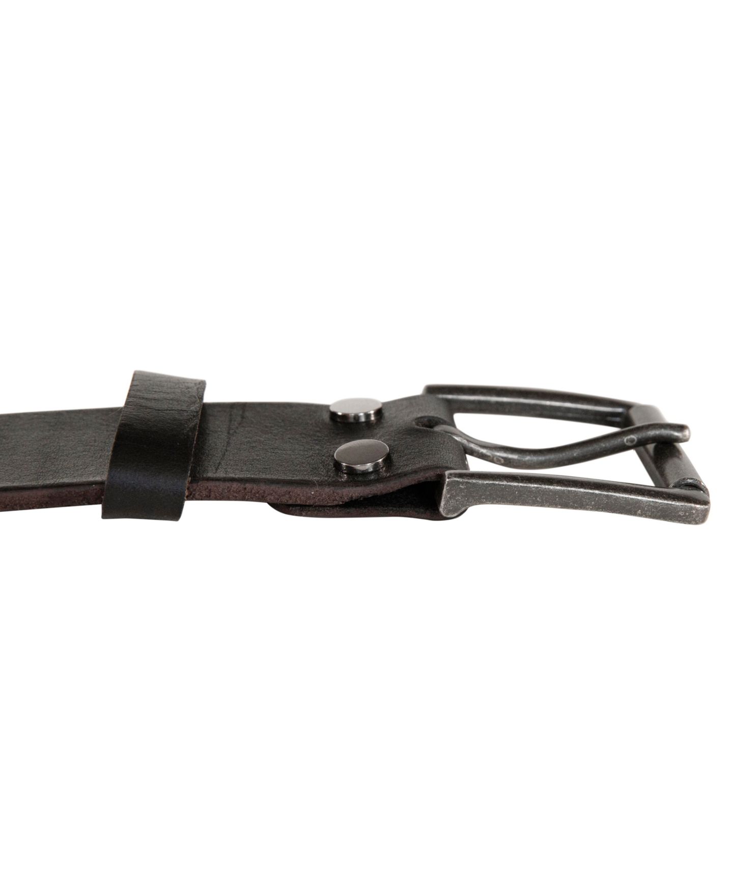 Мужской ремень Lucky Brand Leather Jean Belt with Roller Buckle and Rivets, цвет: Чёрный — фото 5