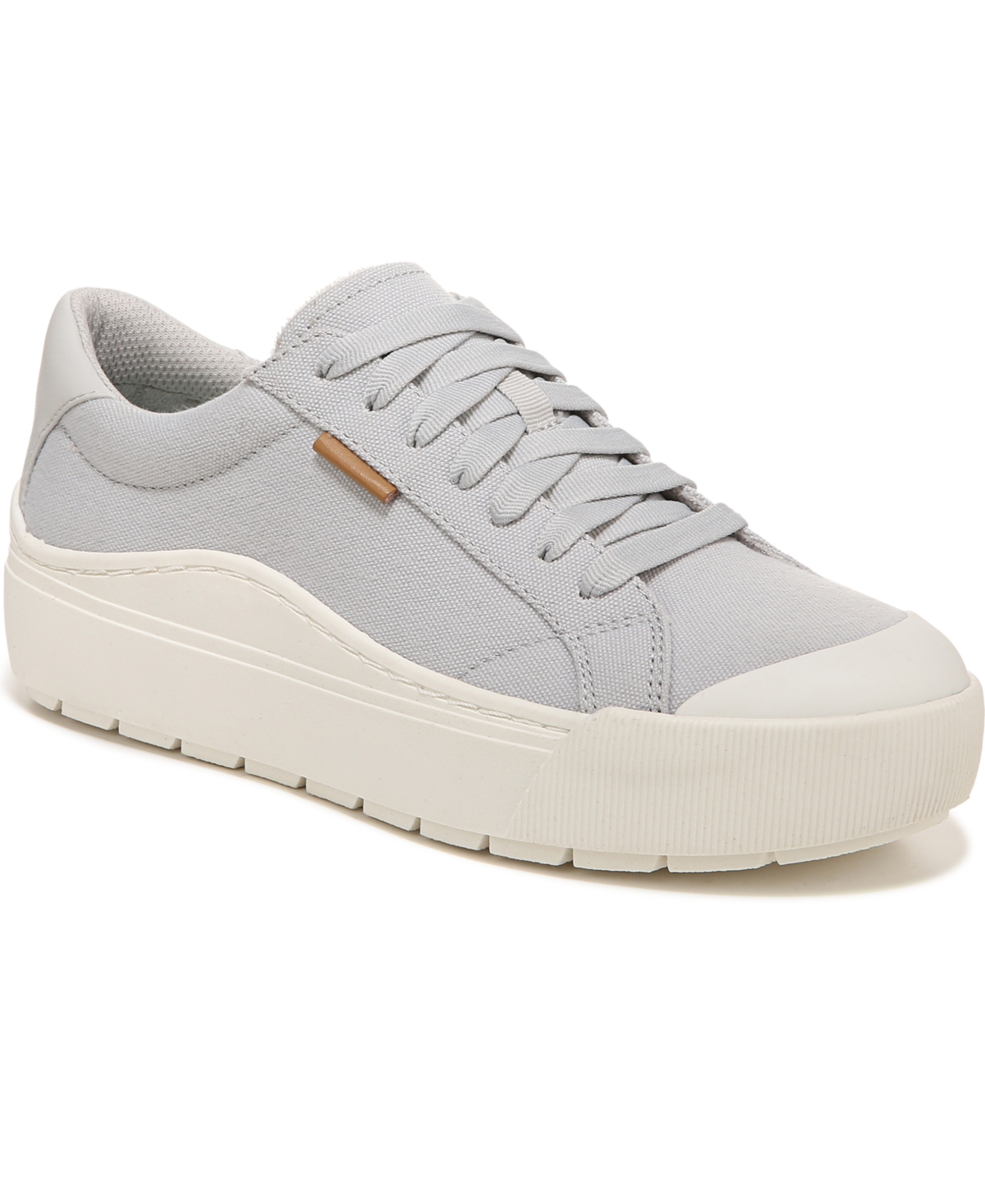 Dr. Scholl's Women's Time Off Platform Sneakers In Vapor Grey Canvas